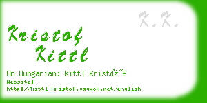 kristof kittl business card